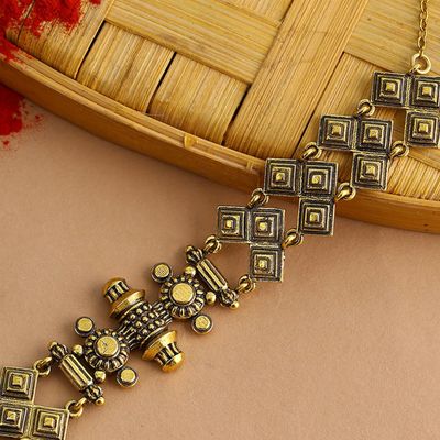 Voylla Temple Of Love Lattice Pattern Choker Necklace