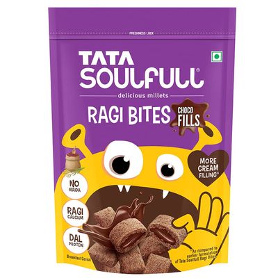 Tata Soulfull Ragi Bites Choco Fills, No Maida, More Cream Filling, Kids Cereal