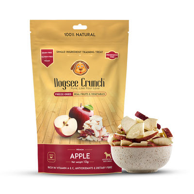 Dogsee Crunch Apple Training Treats , Single-Ingredient, Made from Real Apples
