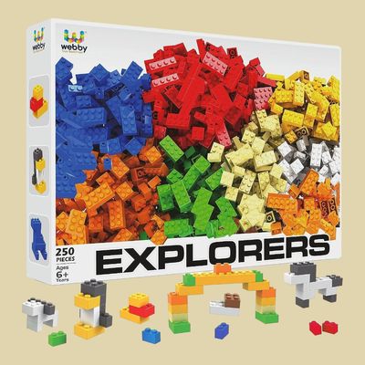Webby Kid'S Abs Building Blocks Construction Set (Multicolor) - 250 Pieces