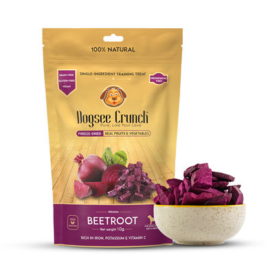 Dogsee Crunch Beetroot Training Treats, Made from Real Beets, Boosts Immunity