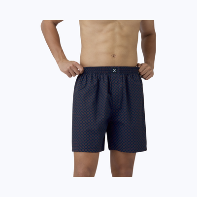 XYXX Astor IntelliEaze 100% Combed Cotton  Printed Boxer | Back Pocket | Circle- M