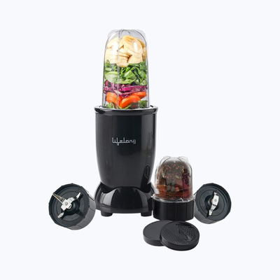Lifelong Regalia PowerNutri Blender LLNBB001 | 450 W | 2 Jars | 2 Stainless Steel Blades - Black