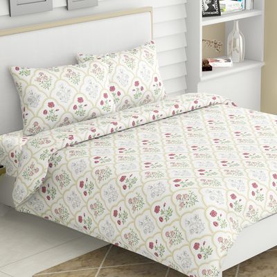 Haus & Kinder Rose Serenity King Bedsheet - 100% Cotton (270x270cm)