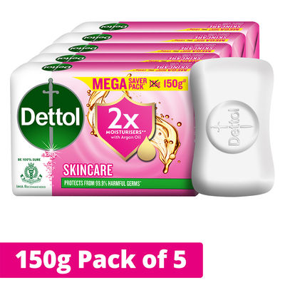 Dettol Skincare Moisturizing Beauty Bathing Soap Bar with Argan Oil For Softer Skin