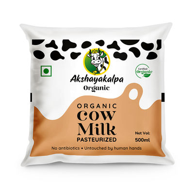 Akshayakalpa Fresh Organic Pasteurized Cow Milk Pouch