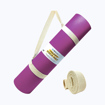 Boldfit 6mm Yoga Mat | Durable EVA Material for Comfortable Workouts - Purple