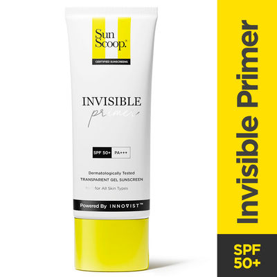 Sunscoop Invisible Gel Face Sunscreen Spf 50 Pa+++ Broad Spectrum (Uva &Uvb) & Primer Like Finish