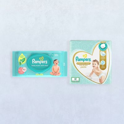 Wipes Lid Singles Off(72pc) & Pc Pants Lg Sup Jumbo Pk(44pc) Combo