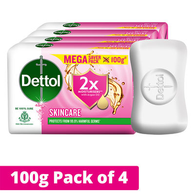 Dettol Skincare Moisturizing Beauty Bathing Soap Bar with Argan Oil For Softer Skin
