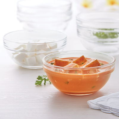Borosil Stackable Bowl Set (237 ml)| Borosilicate Glass | Microwave & Dishwasher Safe