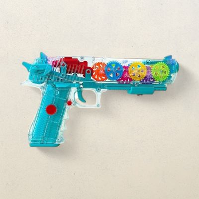 Toyshine Musical Transparent Gun Toy | 3D Lights for Ages 2-5