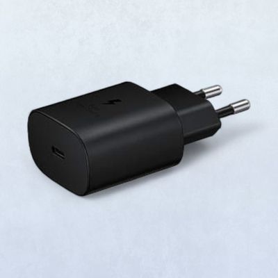 Samsung Original 25W Single Port Type-C Fast Charger - Black (Cable Not Included)