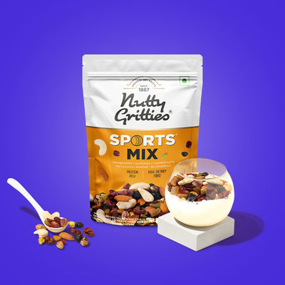Nutty Gritties Sports Mix - Almonds, Cashews, Pistachios, Berries, Protein-Rich Snack