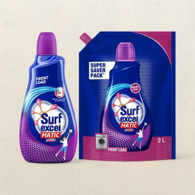 Surf Excel Matic Front Load Liquid Detergent 2 L & Front Load Detergent Liquid 1 L Combo