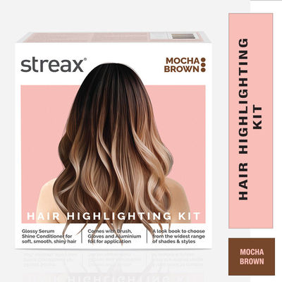 Streax Hair Colour Highlighting Kit Mocha Brown For Women