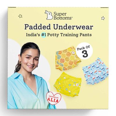Super Bottoms Padded Underwear Potty Training For Kids | Multicolour | 2 - 3 years