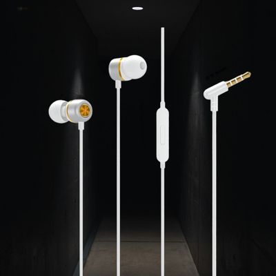 Portronics Conch 10 In-Ear Wired Earphone With 3.5Mm Jack Power Audio Built-In Mic Tangle Resistant(White)