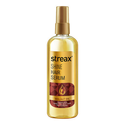 Streax Hair Serum Vitalized with Walnut Oil, For Hair Smoothening & Shine, For Dry & Frizzy Hair