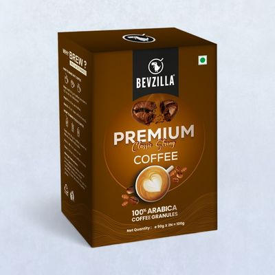 Bevzilla Classic Strong Medium Roast Organic Instant Coffee