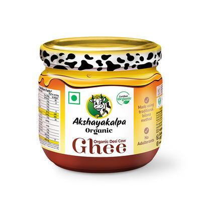 Akshayakalpa Organic Traditionally Churned Cow Ghee JarAdditive-free and Chemical-free