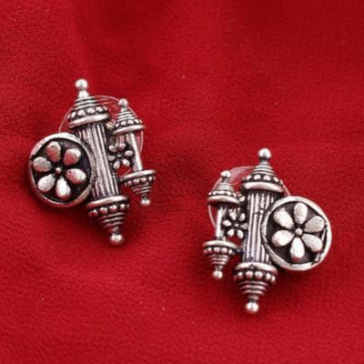 Voylla Nayantara Floral Motif Embossed Earrings
