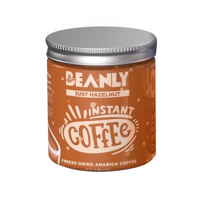 Beanly Freeze Dried Instant Coffee Just Hazelnut