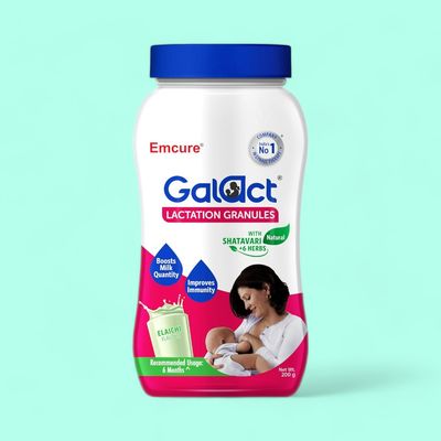 Galact Lactation Granules | Boost Breast Milk Naturally | Elaichi | Shatavari + 6 Natural Herbs