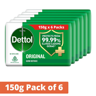 Dettol Original Germ Protection Bathing Soap Bar | Kills 99.99% Germs