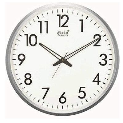 Ajanta Abstract White Quartz Wall Clock (32 x 32 x 3.5cm)