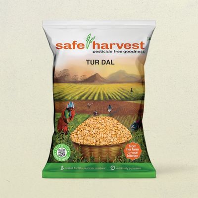 Safe Harvest Pesticide-Free Unpolished Tur Dal | Natural, Chemical-Free, Vegan and Gluten-Free
