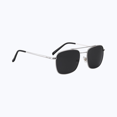 Royal Son Unisex Geometric Metal Square Sunglasses | Black - M