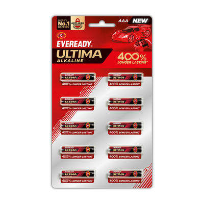 Eveready Ultima Alkaline AAA Battery, 400% Longer Lasting