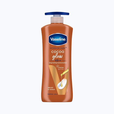 Vaseline Cocoa Glow Serum In Lotion, 100% Pure Cocoa & Shea Butter for Glowing & Soft Skin