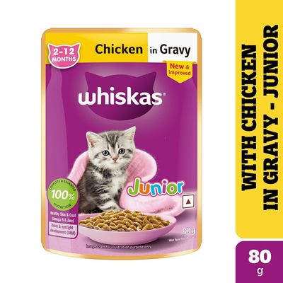 Whiskas Junior Chicken in Gravy Wet Cat Food