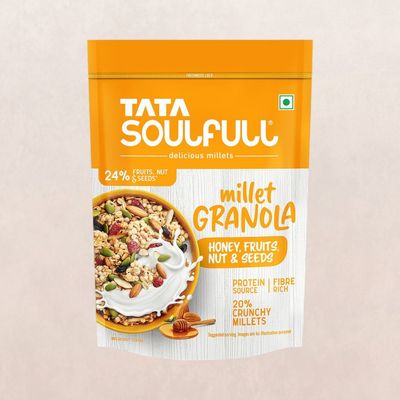 Tata Soulfull Millet Granola, Honey, Fruits, Nuts & Seeds, Breakfast Cereal