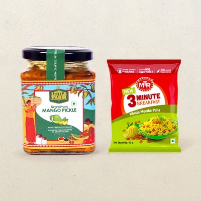 Tlfc Mango Pickle(250gms) & Mtr Breakfast Khatta Meetha Poha Mix(60gms) Combo