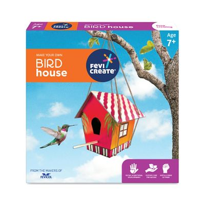 Pidilite Fevicreate Make Your Own Bird House Diy Art & Craft Set - Multicolor
