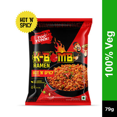 Too Yumm K-Bomb Ramen Hot n Spicy Instant Noodles | Korean Veg