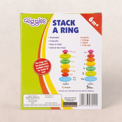 Funskool Giggles Stack A Ring - Classic Educational Toy for Kids