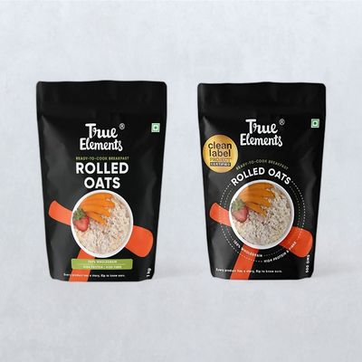True Elements Gluten Free Rolled Oats(Pouch)(1kg) & True Elements Rolled Oats(500gms) Combo