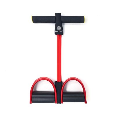 Boldfit Rubber Tummy Trimmer For Ab Exercise Stomach Exercise - Red And Black