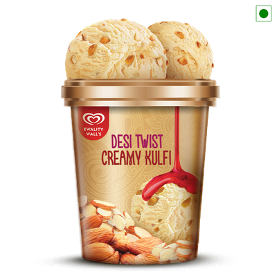 Kwality Wall's Desi Twist Creamy Kulfi Ice Cream Tub