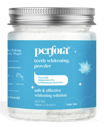 Perfora Teeth Whitening Powder - Peroxide Free - For Safe & Effective Teeth Whitening - Triple Mint