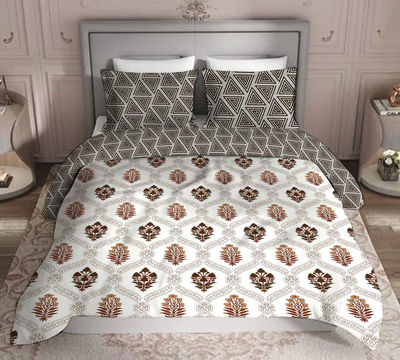 Elegant Weavers Double Bedsheet With 2 Pillow Covers - Varna