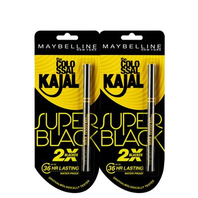 Maybelline New York Colossal Kajal Black Pack Of 2 - Black