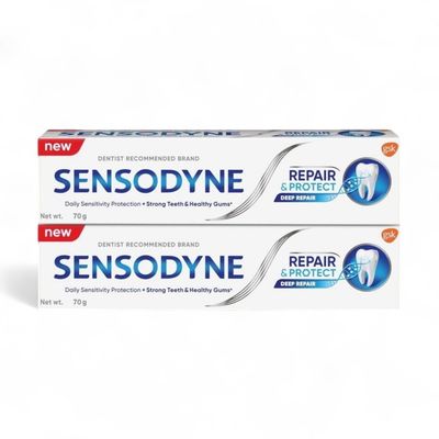 Sensodyne Toothpaste Repair & Protect Combo pack, tooth paste for deep repair of sensitive teeth