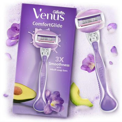Gillette Venus Comfortglide Hair Removal Razor For Women With Avocado Oils & Freesia Scent