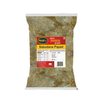 Wellfry Sabudana Papad | Upwas Papad- Fast Papad- Sendha Namak