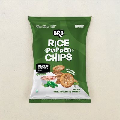 Brb Rice Popped Chips Jalapeno & Tomato Flavour
